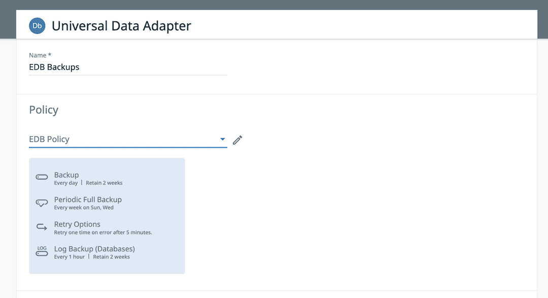 Cohesity Protection Policy Choice